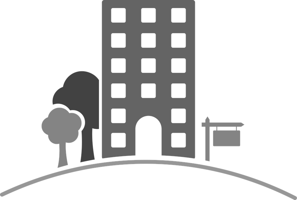 A drawing of a large Building